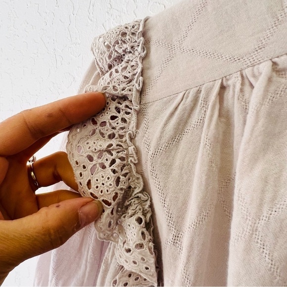 Masscob CATARINA - White Loose-fit cotton blouse with round neck Small - Picture 12 of 16